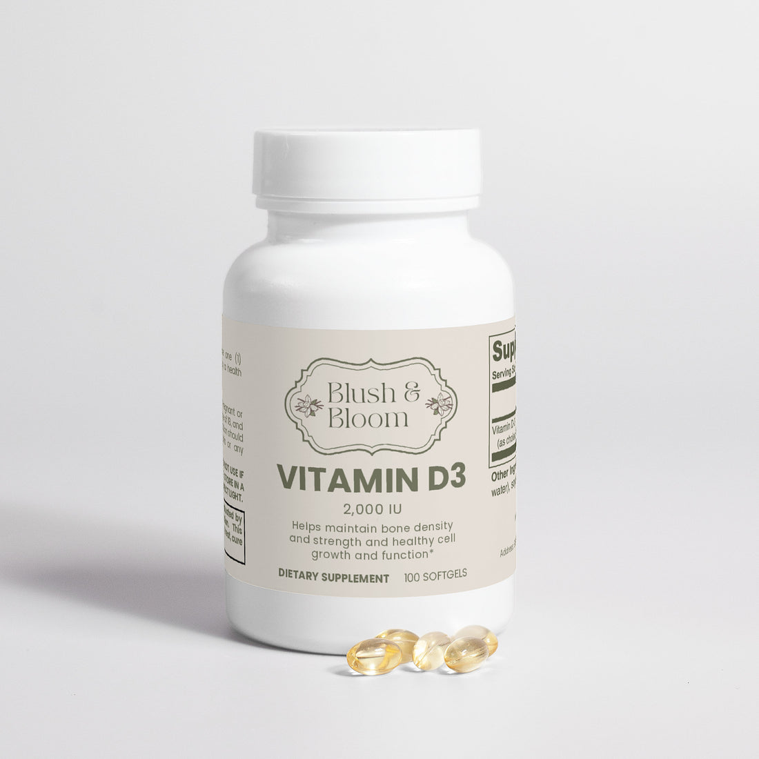 Vitamin D3 2,000 IU – Support Bone, Immune & Overall Health