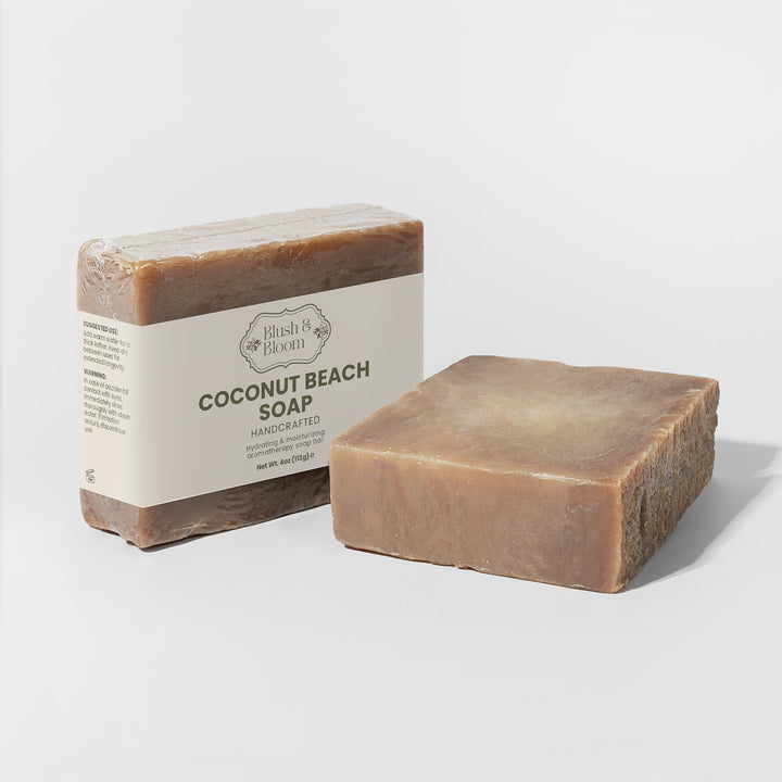 Coconut Beach Soap Refreshing & Nourishing Natural Soap By Blush And Bloom Care USA