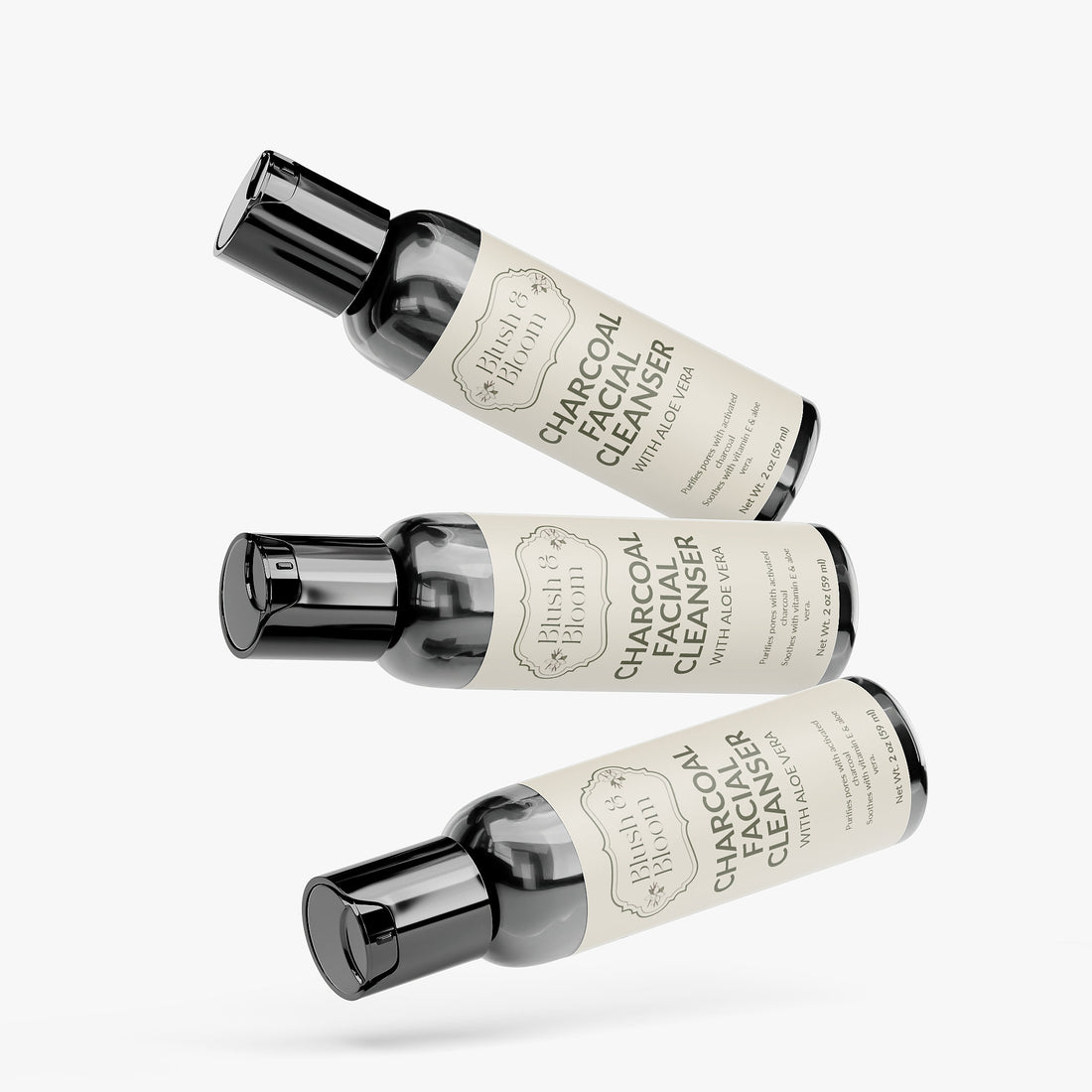 Pack Of 3 Charcoal Facial Cleanser By Blush And Bloom Care Store
