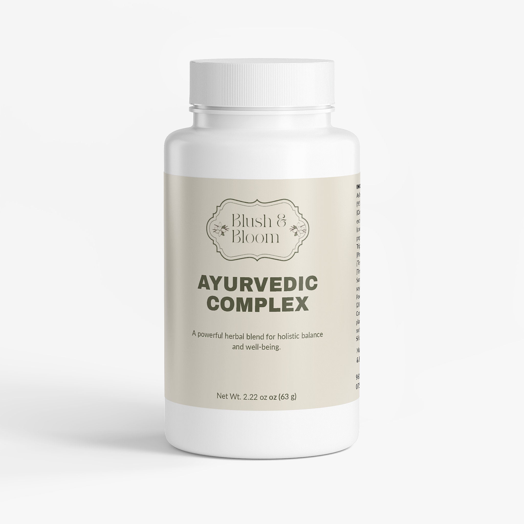 Ayurvedic Complex For Wellness And Support By Blush And Bloom Care Store USA 