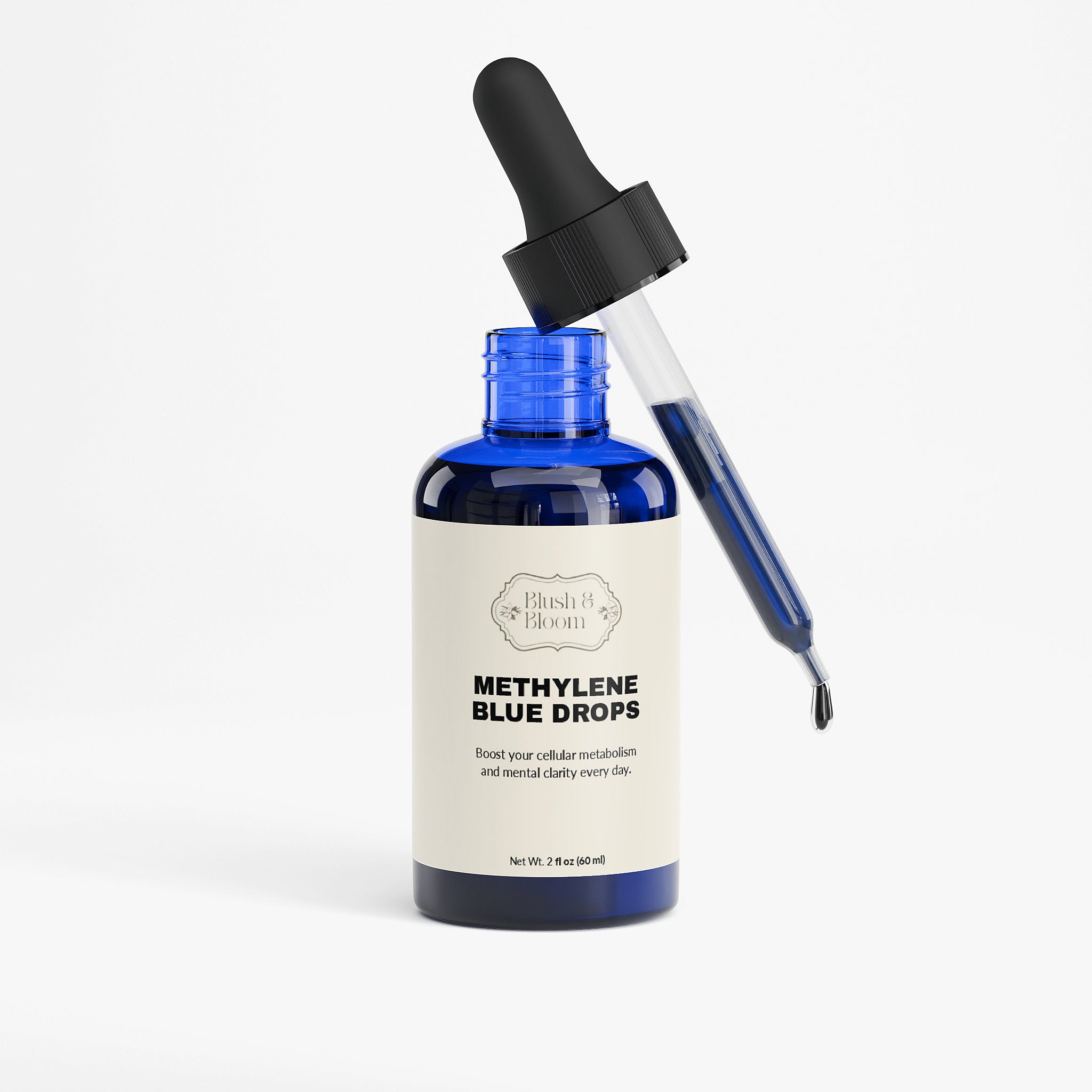 Bottle of Methylene Blue Drops with dropper By Blush And Bloom Care Store USA