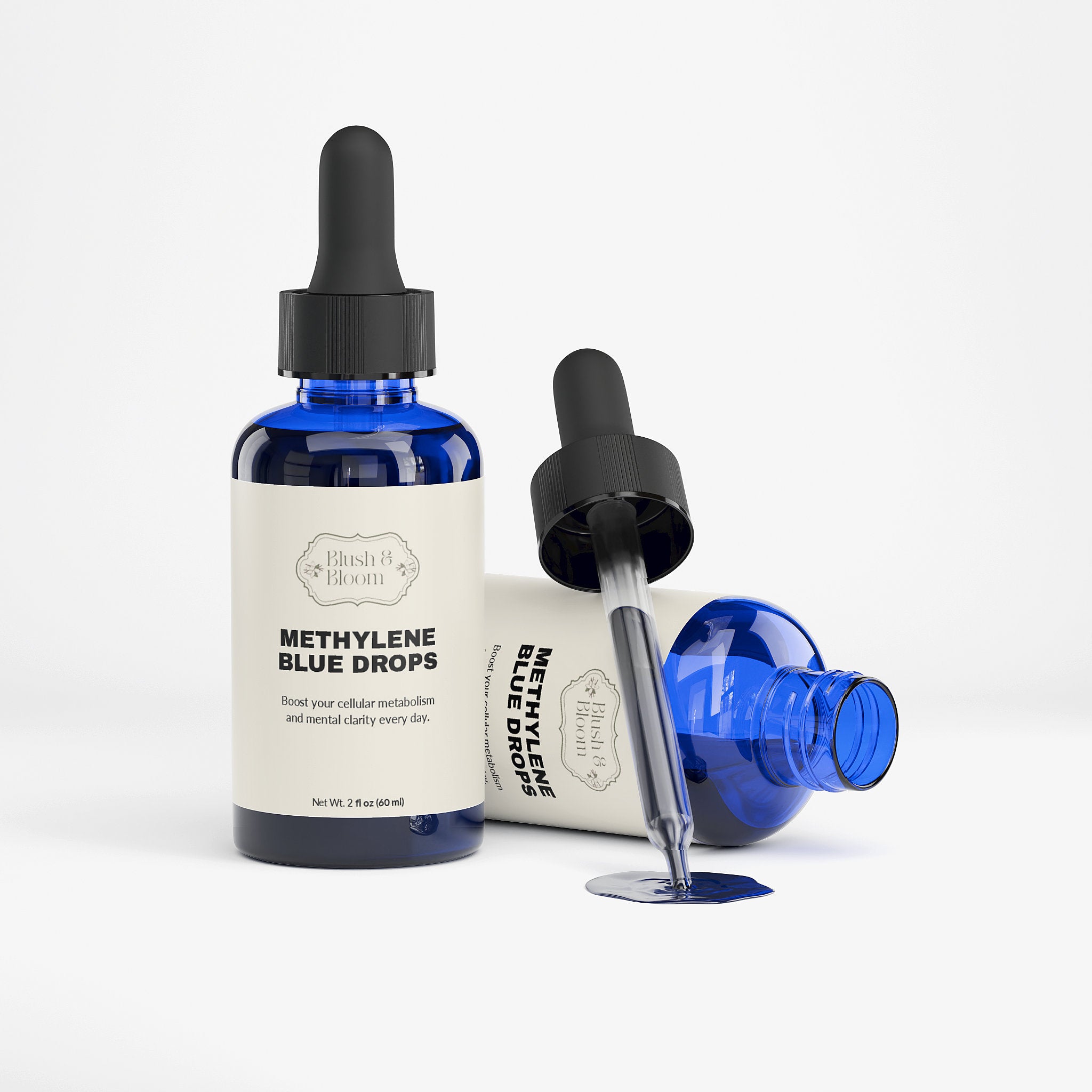 Methylene Blue Drops bottle with dropper By Blush And Bloom Care Store USA