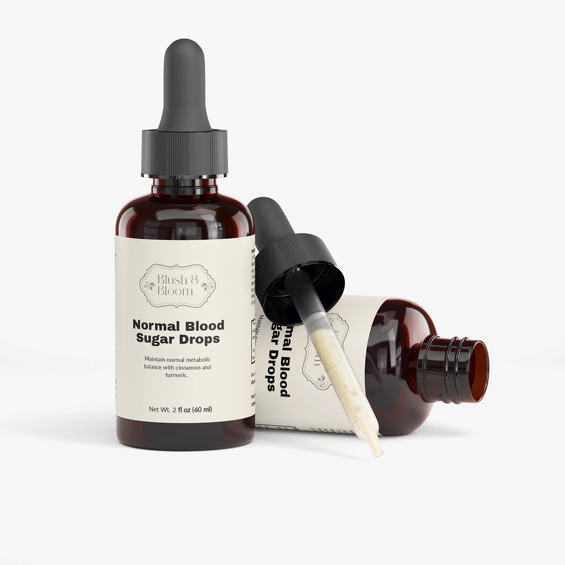 Two Bottles Of Blush & Bloom Normal Blood Sugar Drops By Blush And Bloom Care US