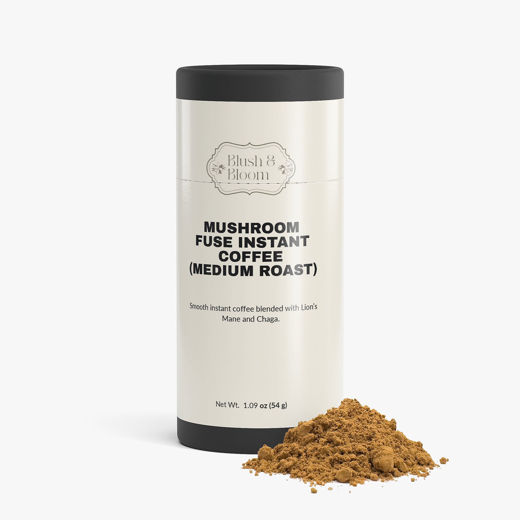 Canister of Blush & Bloom Mushroom Fuse Instant Coffee By Blush And Bloom Care Beauty Store USA