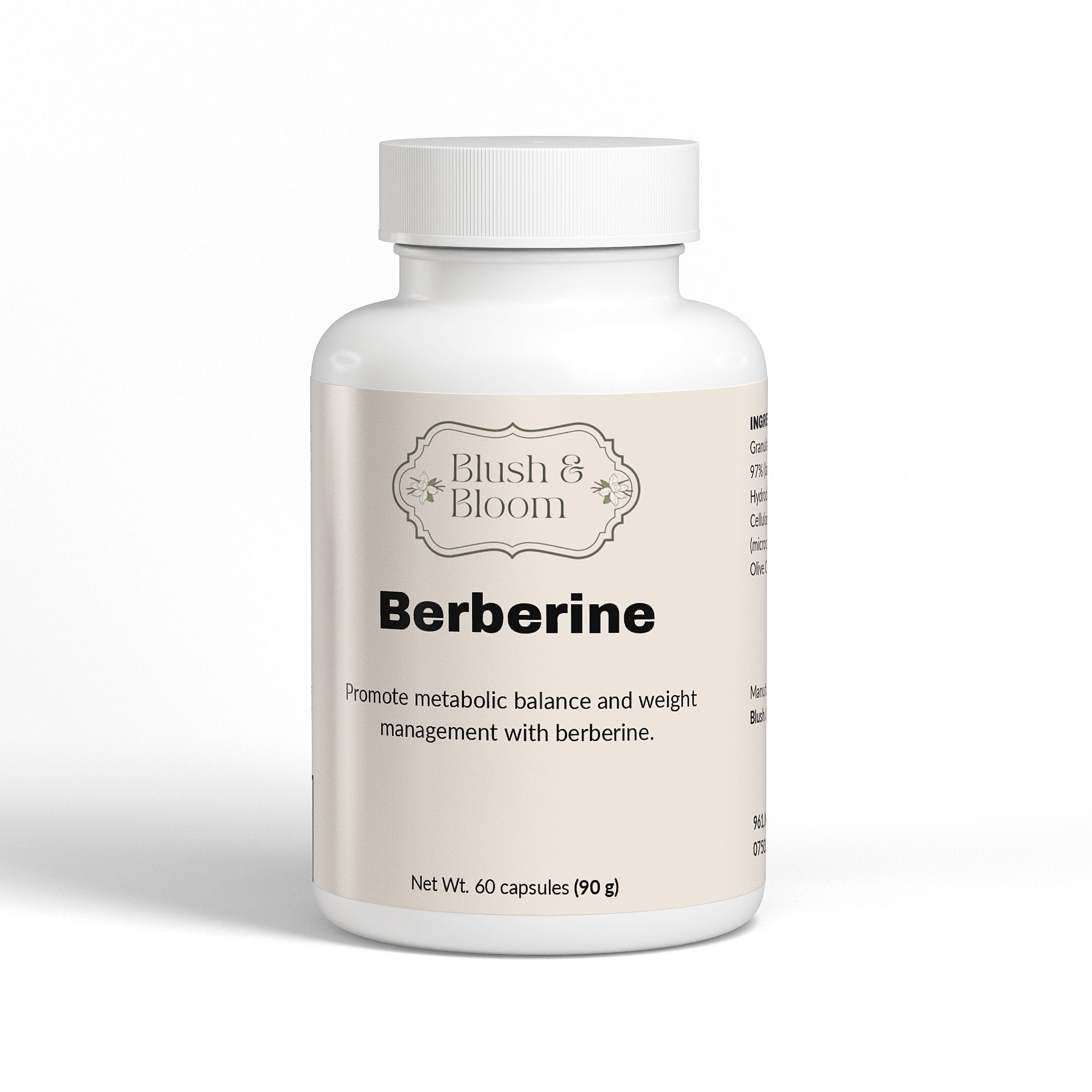 Berberine For Metabloic Balance And Weight Management By Blush And Bloom Care US
