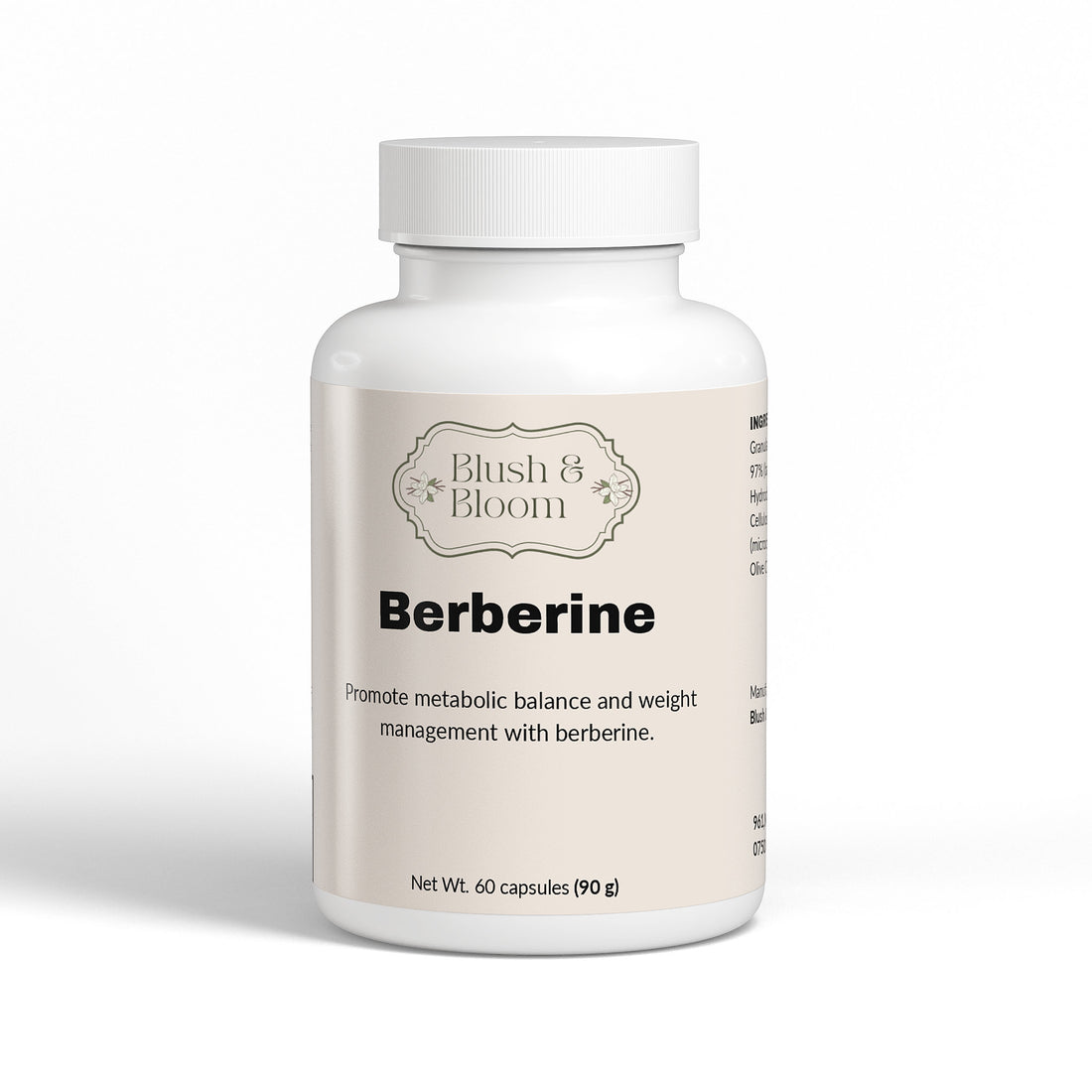 Berberine For Metabloic Balance And Weight Management By Blush And Bloom Care US