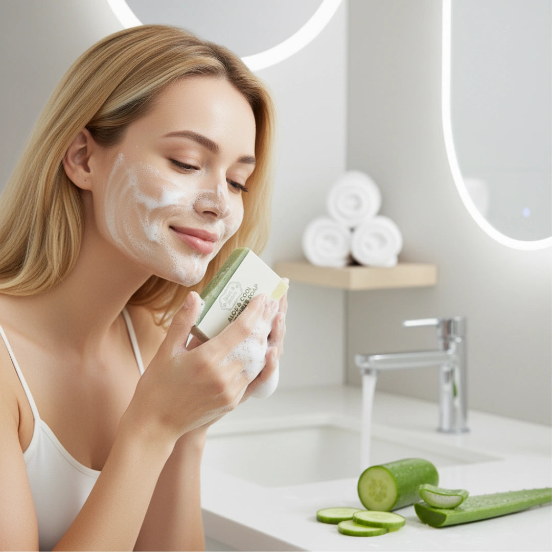 Aloe & Cool Cucumber Soap for skin hydration