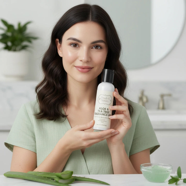 Aloe & Tea Tree Radiance Soothing Gel By Blush And Bloom Care USA
