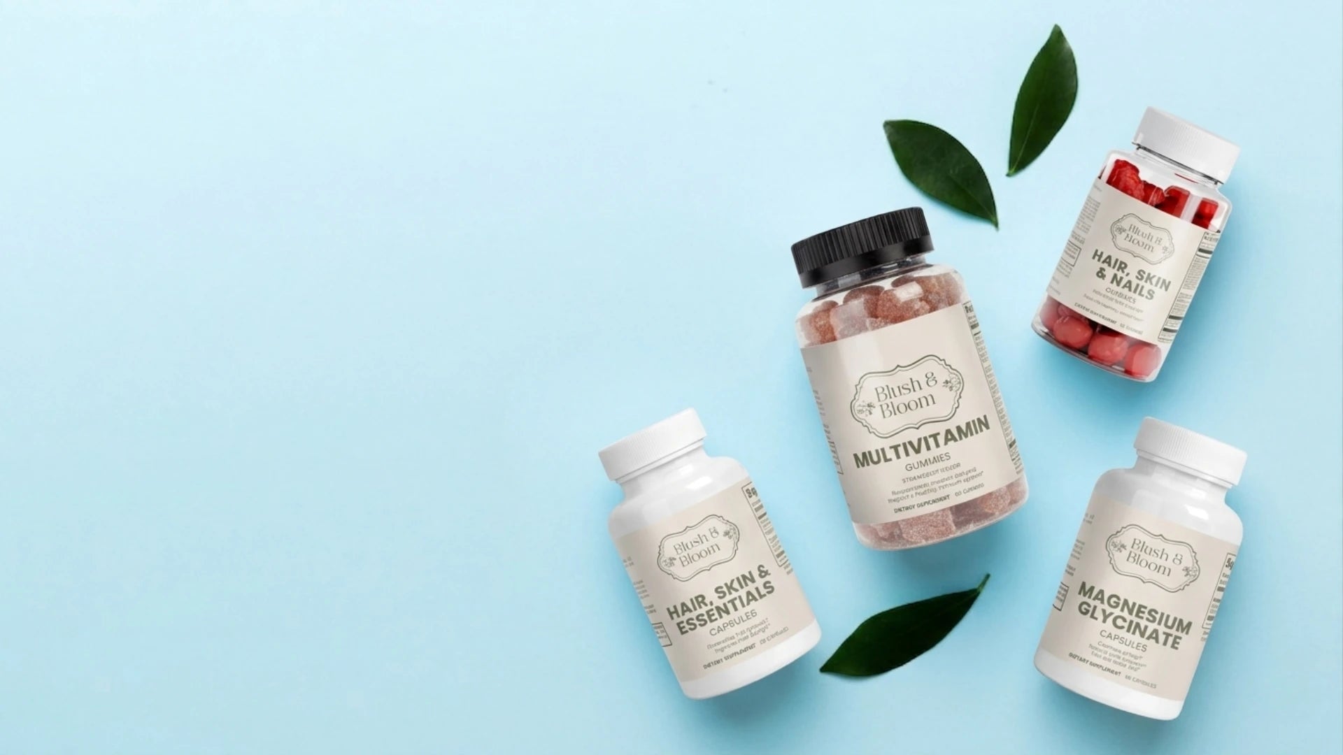 Clean Supplement Collection by Blush and Bloom Care NJ USA 