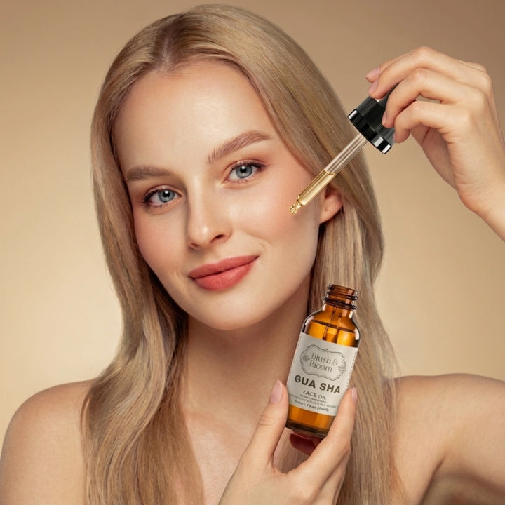 Women Gua Sha Face Oil for glowing skin