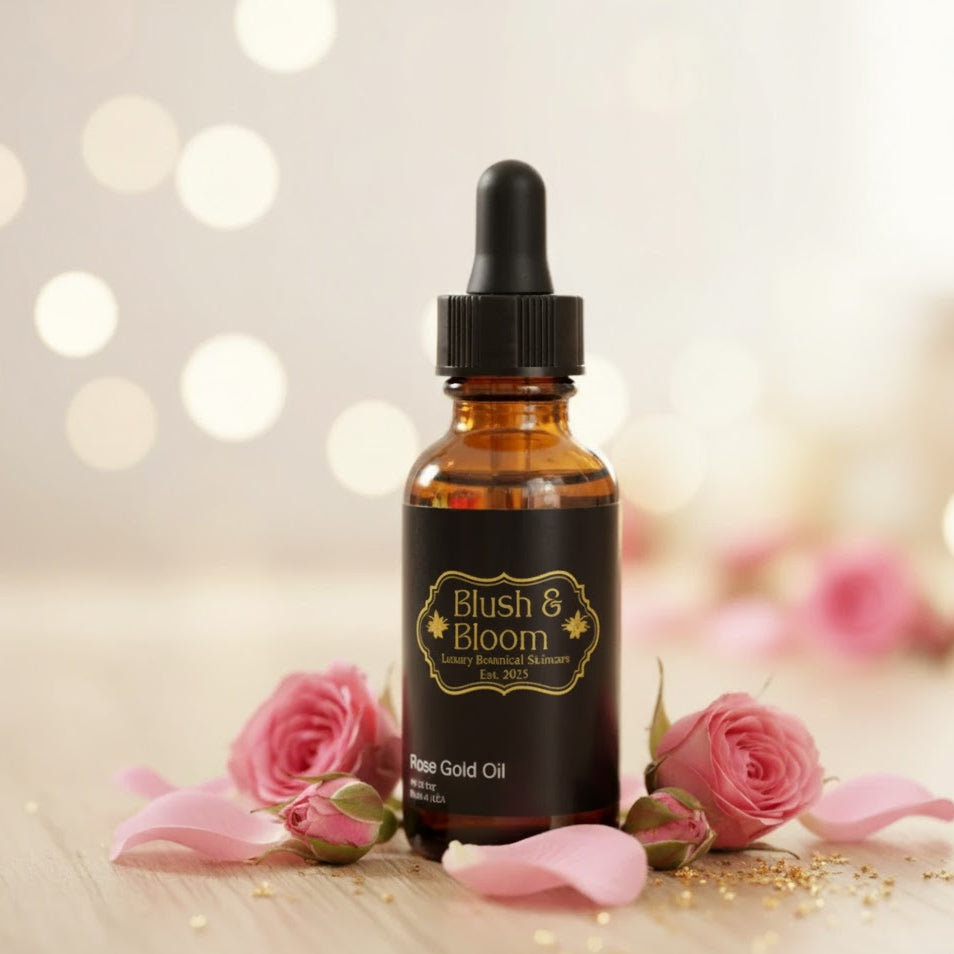 Anti-Aging Rose Gold Facial Oil: Brightening & Firming Serum