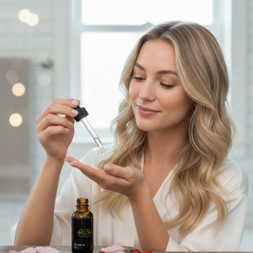 Anti-Aging Rose Gold Facial Oil: Brightening & Firming Serum